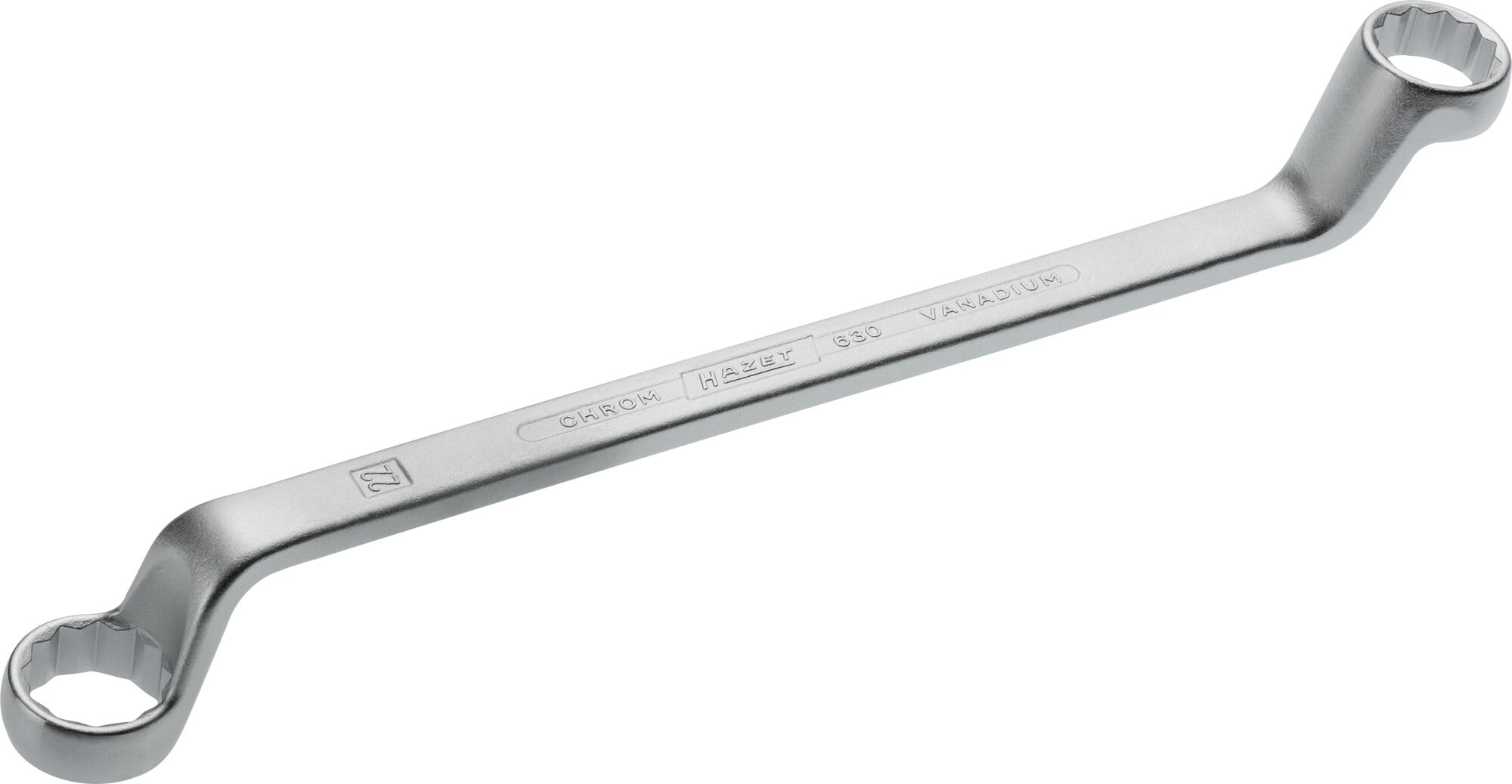 HAZET Dubbele ringsleutel 630-21X22 · Buitentwaalfkant tractieprofiel · SW 21 x 22 mm