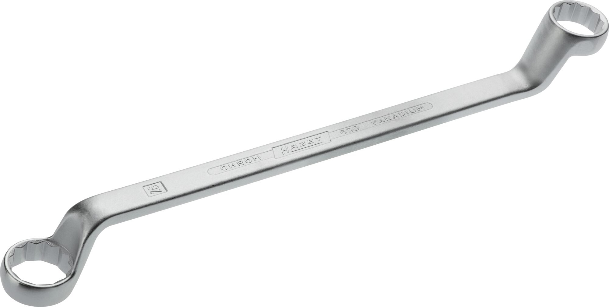 HAZET Dubbele ringsleutel 630-24X26 · Buitentwaalfkant tractieprofiel · SW 24 x 26 mm