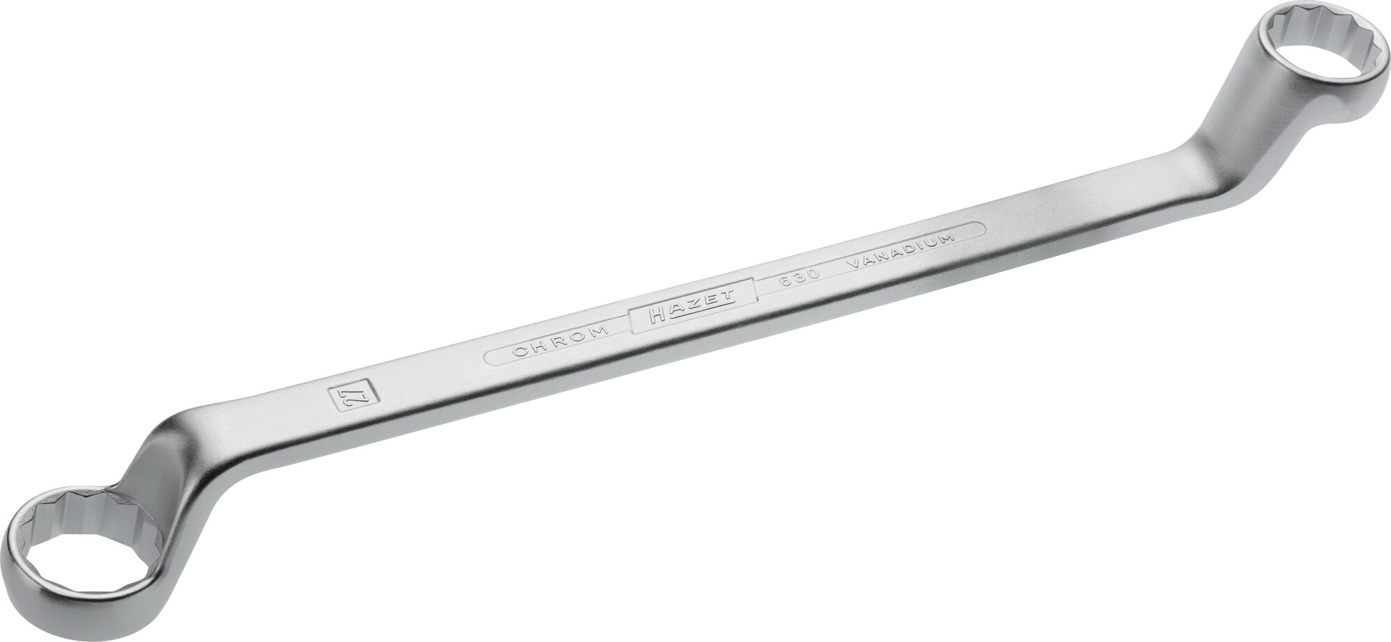 HAZET Dubbele ringsleutel 630-24X27 · Buitentwaalfkant tractieprofiel · SW 24 x 27 mm