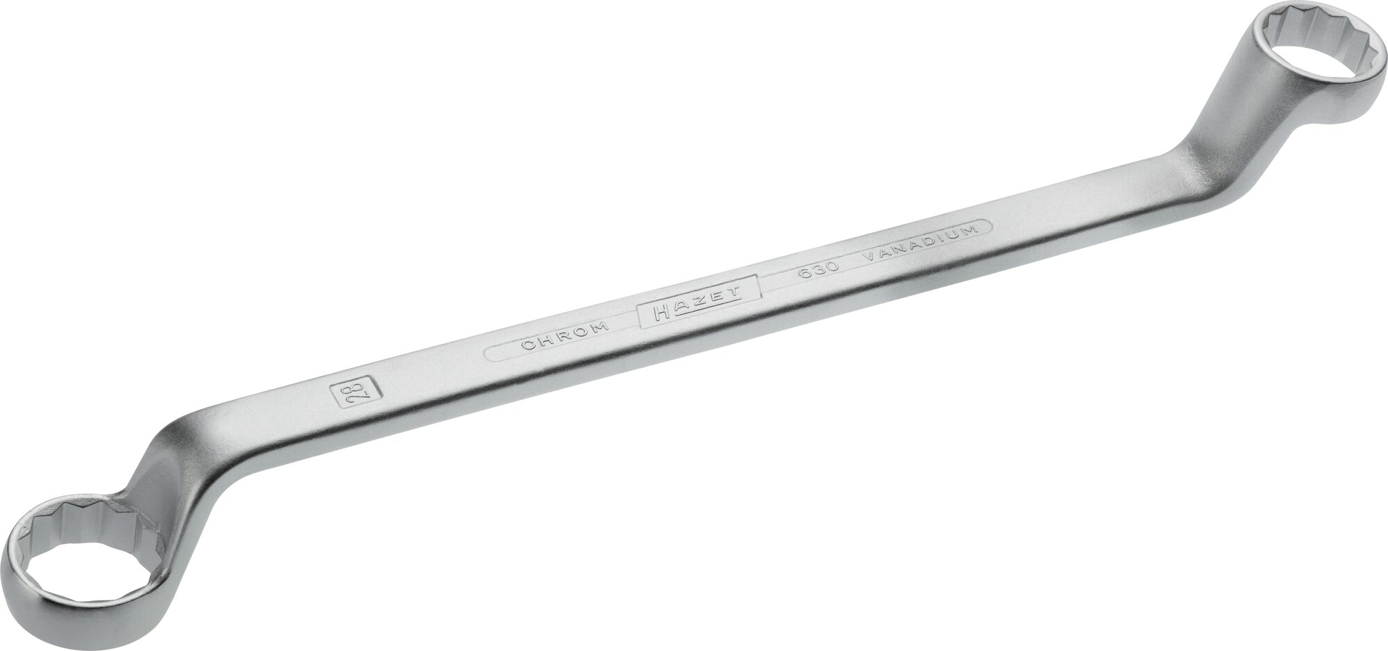 HAZET Dubbele ringsleutel 630-25X28 · Buitentwaalfkant tractieprofiel · SW 25 x 28 mm