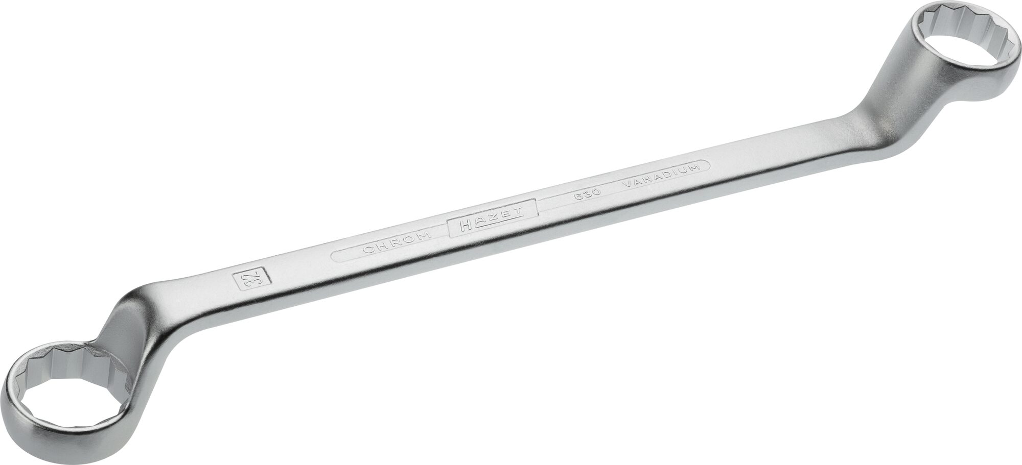 HAZET Dubbele ringsleutel 630-30X32 · Buitentwaalfkant tractieprofiel · SW 30 x 32 mm