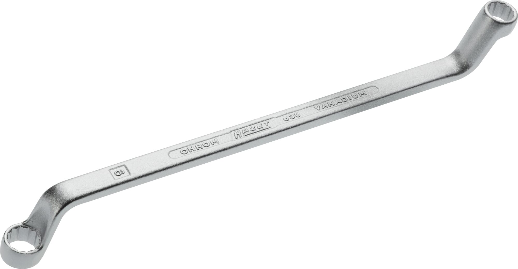 HAZET Dubbele ringsleutel 630-8X9 · Buitentwaalfkant tractieprofiel · SW 8 x 9 mm