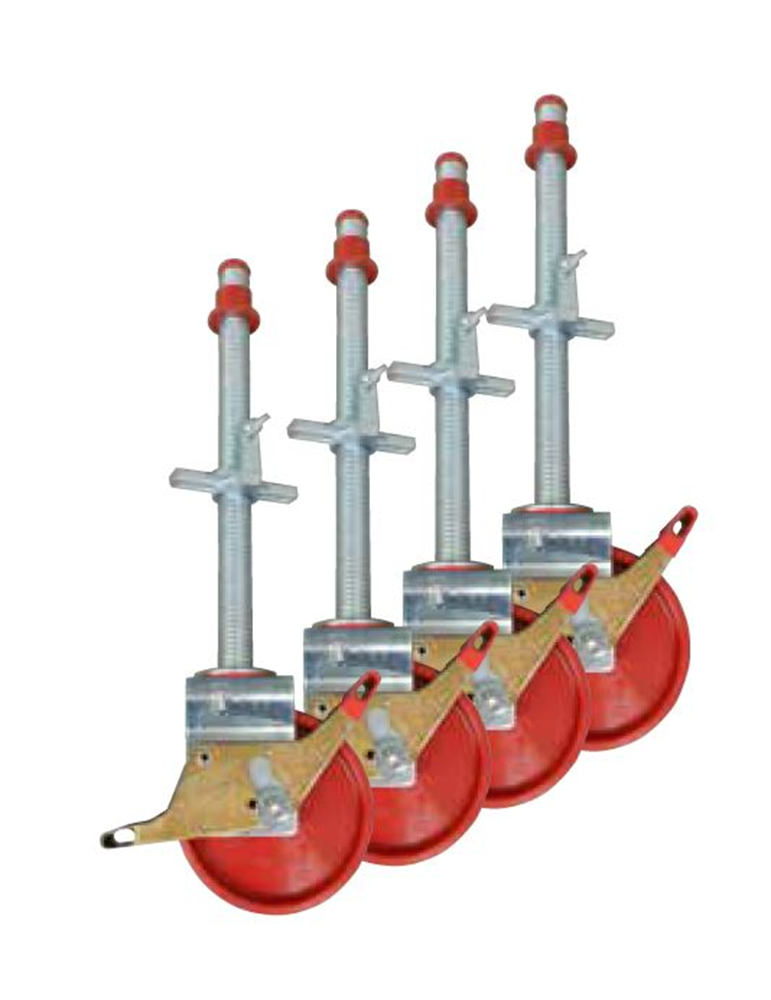 JUMBO 4x JUMBO Wiel | Ø 200 mm | Geremd Nylon | Gegalvaniseerde Spindel - 411400204