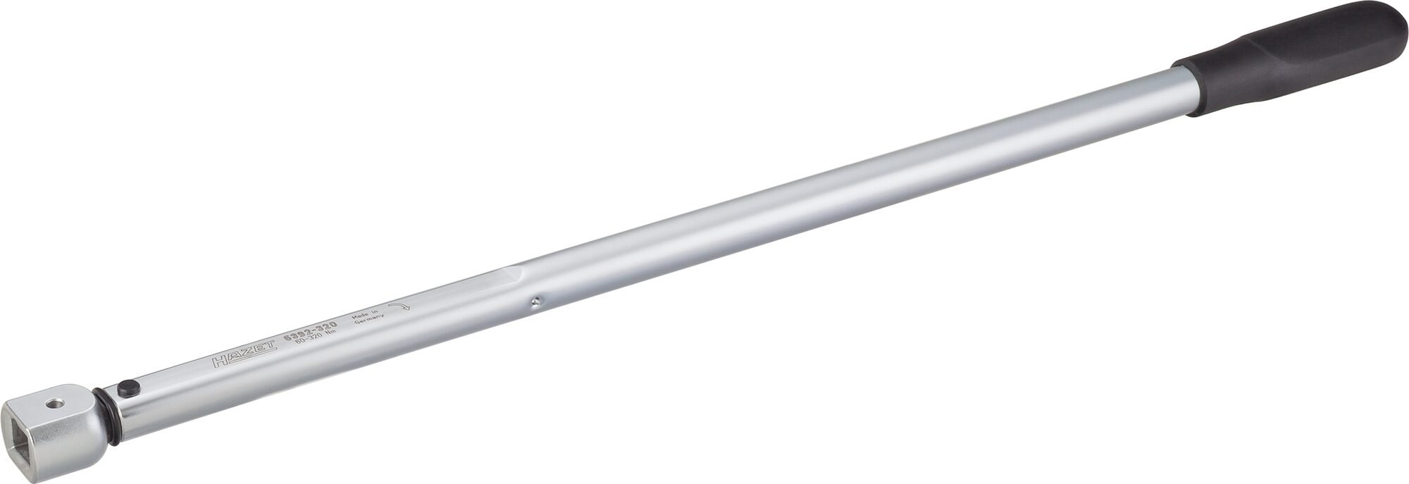 HAZET Momentsleutel 6392-320 - Draaimomentbereik min-max: 60 - 320 Nm - Nauwkeurigheid: 2% - 14 x 18 mm insteekvierkant hol - Lengte: 631 mm