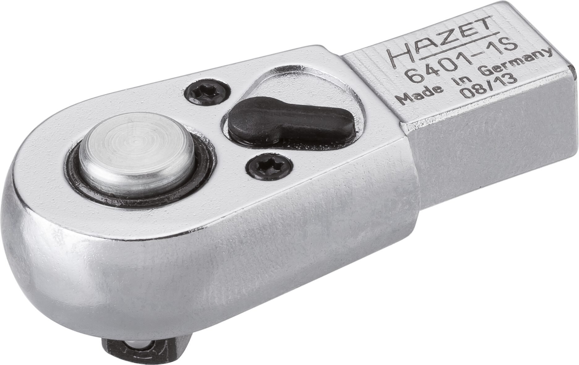 HAZET Insteek-omschakelratel 6401-1S · 9 x 12 mm insteekvierkant massief · 1/4 inch (6,3 mm) vierkant massief · Lengte: 46,5 mm