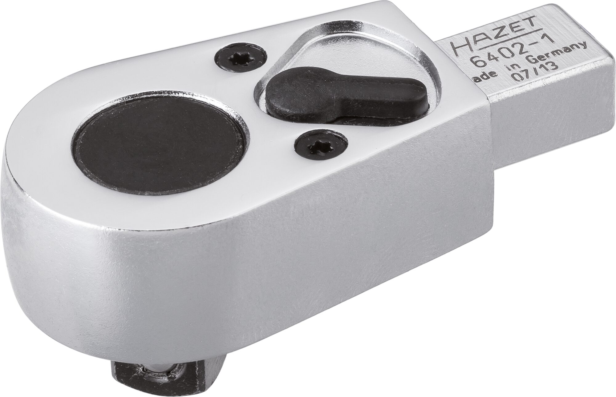HAZET Insteek-omschakelratel 6402-1 · 9 x 12 mm insteekvierkant massief · 3/8 inch (10 mm) vierkant massief · Lengte: 61 mm
