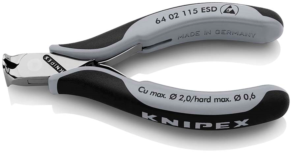Knipex Elektronica-Voorsnijtangen ESD | 115 mm Lengte | Meer-Componentengrepen - 64 02 115 ESD