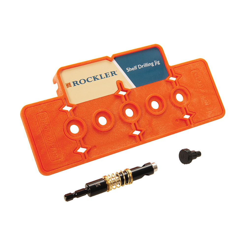 Rockler Schappen Boormal met Boorbit - 6.35 mm 1/4 inch Pennen - 3 delig