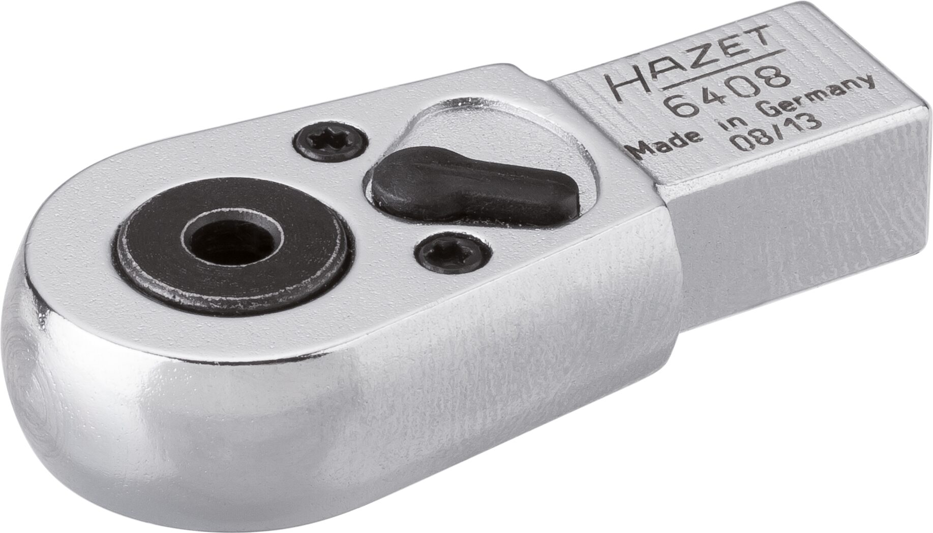 HAZET Omschakelratels voor bits 6408 | 9 x 12 mm insteekvierkant massief | 1/4 inch (6,3 mm) zeskant hol | Lengte: 46,5 mm - 6408-