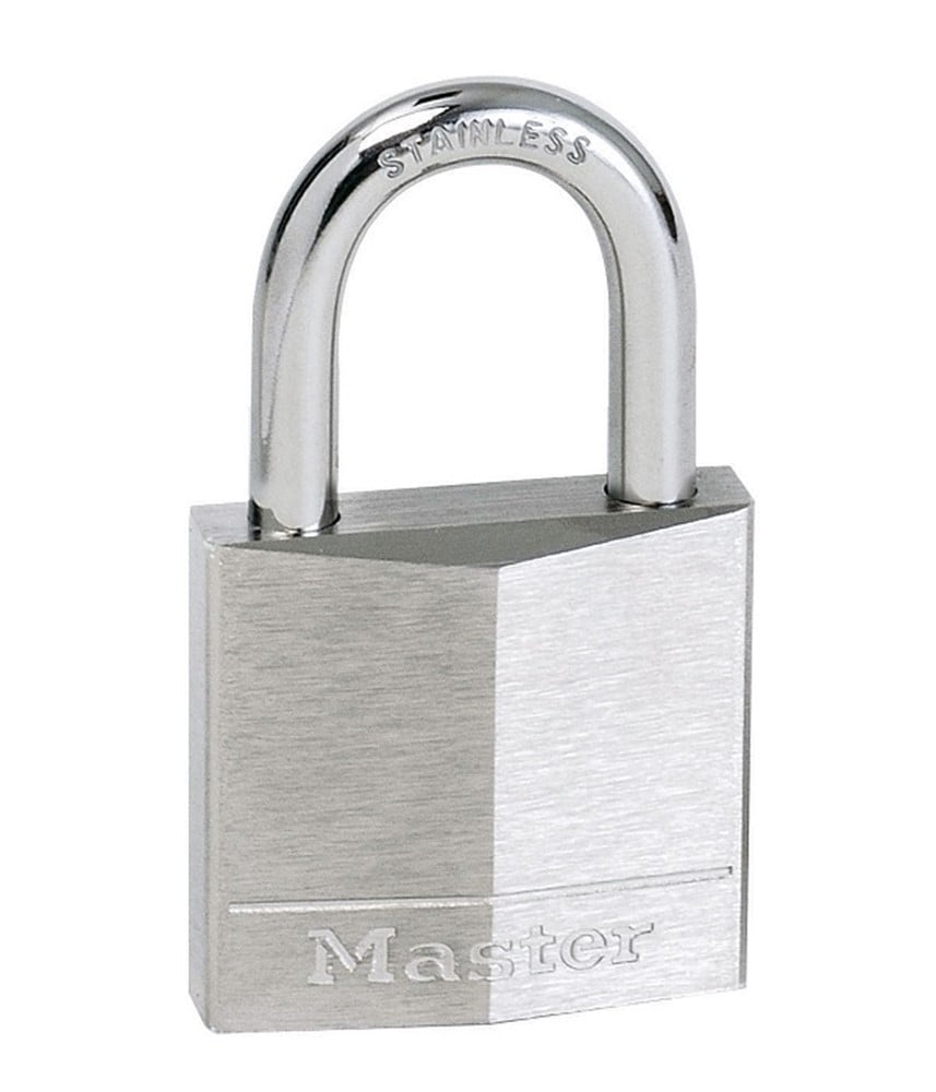 Masterlock 40mm - 23mm stainless steel shackle, 6mm diam. - double-ball bearing w - 640EURD