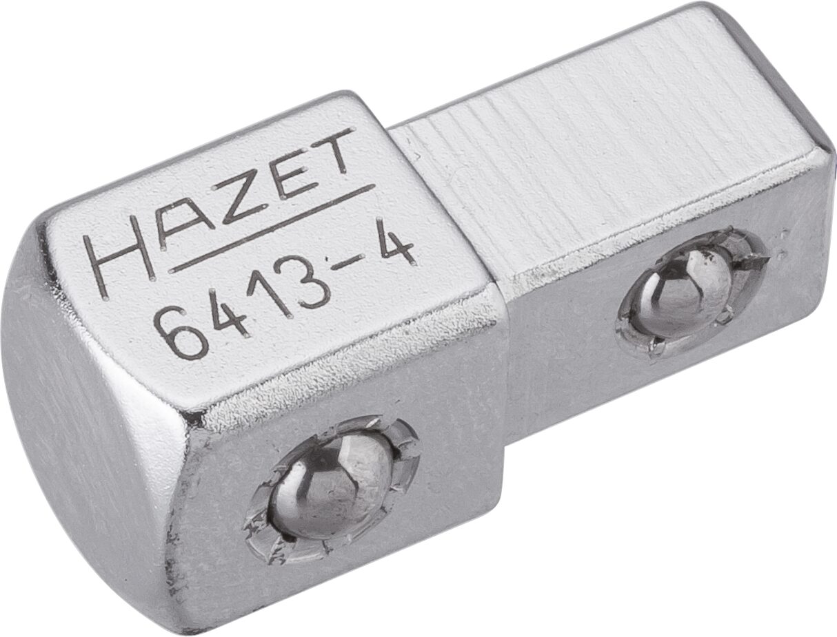 HAZET Doorsteekvierkant 6413-4 · 3/8 inch (10 mm) vierkant massief · 1/2 inch (12,5 mm) vierkant massief · Lengte: 30,2 mm