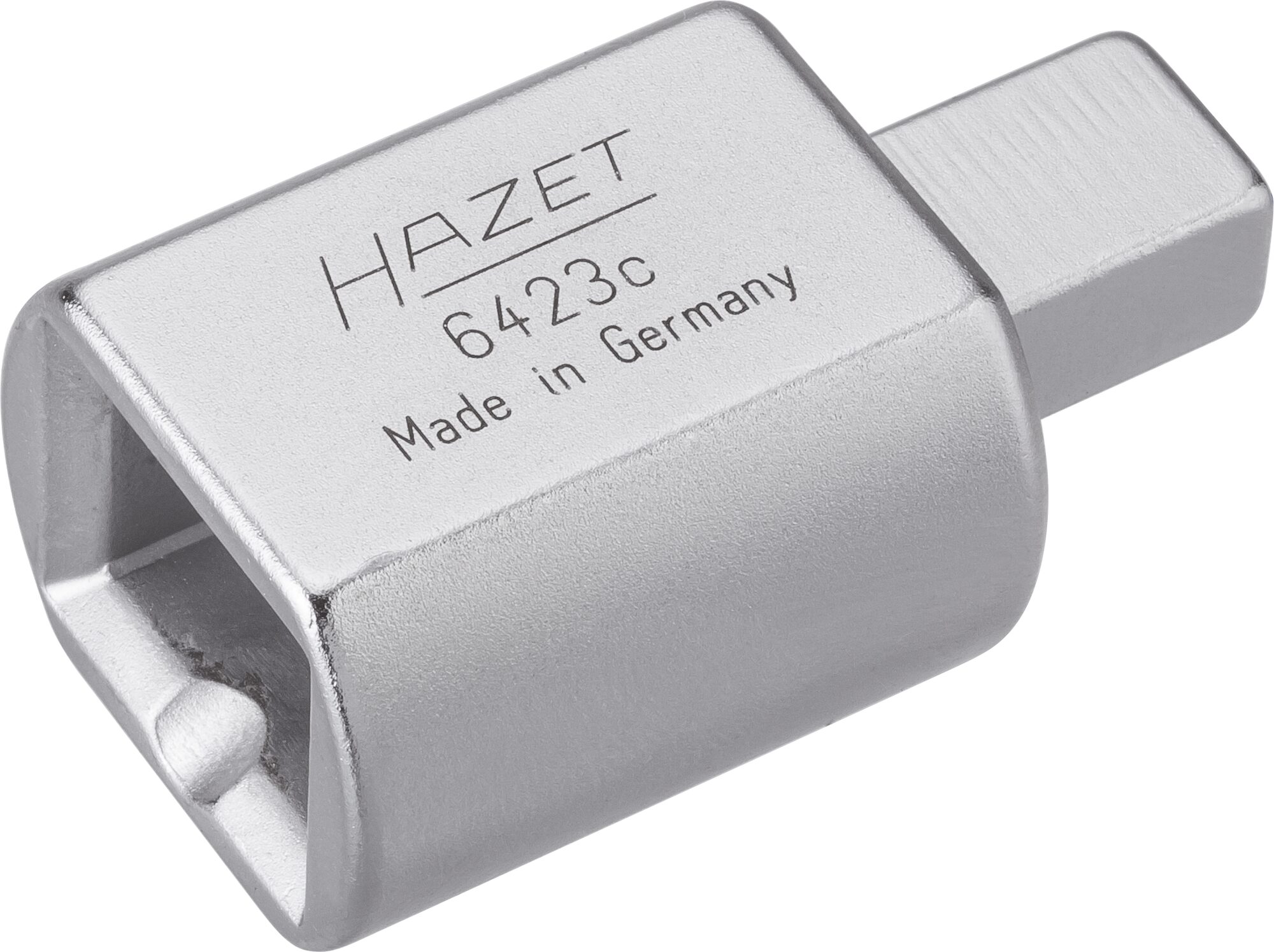 HAZET Insteekadapter 6423C · 9 x 12 mm insteekvierkant massief · 14 x 18 mm insteekvierkant hol · Lengte: 50 mm
