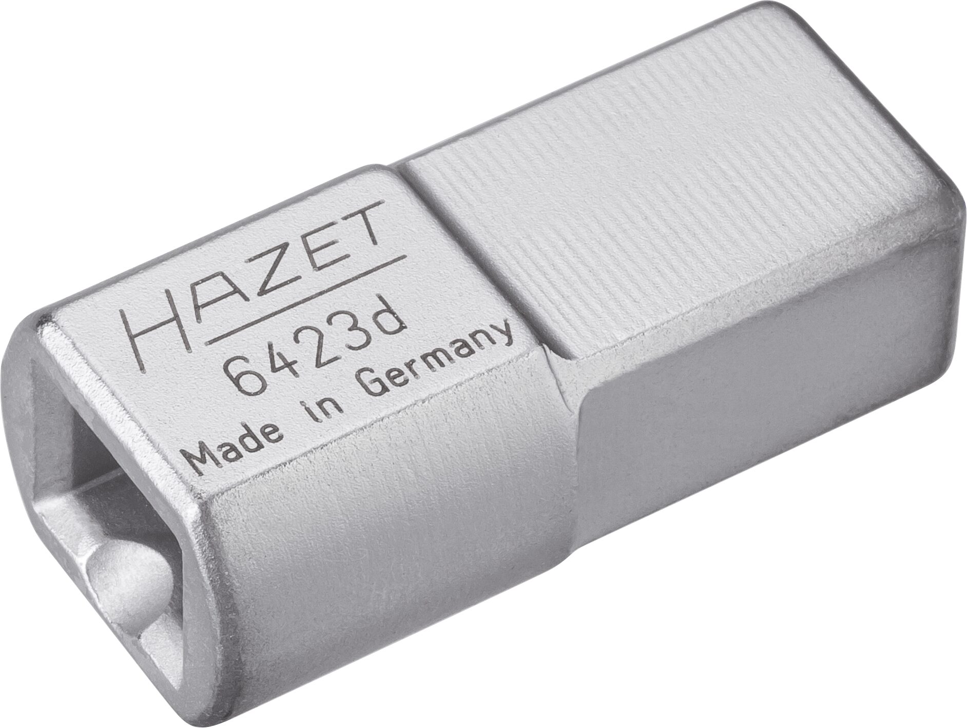 HAZET Insteekadapter 6423D · 14 x 18 mm insteekvierkant massief · 9 x 12 mm insteekvierkant hol · Lengte: 45 mm