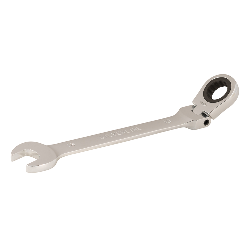 Silverline Flexibele steek-ringratelsleutel 18 mm