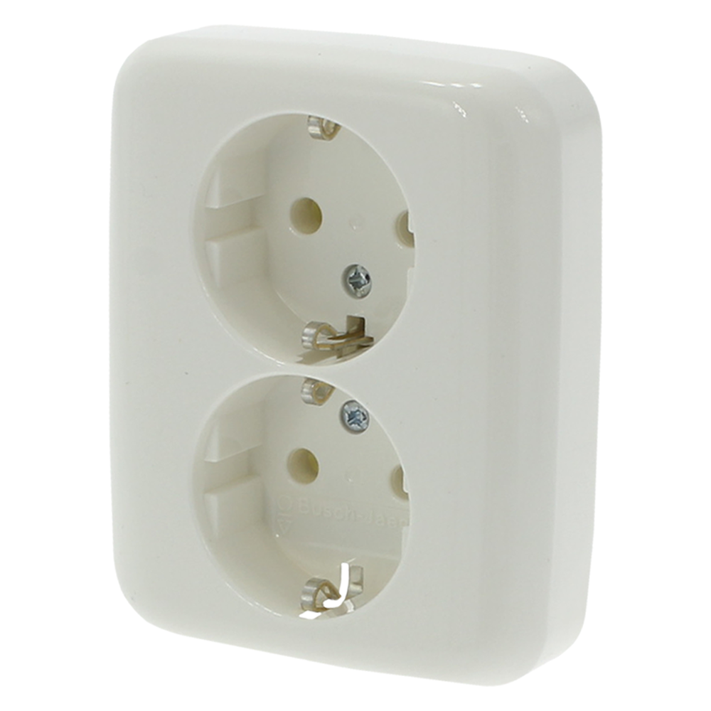 Busch-Jaeger BJ Refl Inb Contactdoos | 2V | RA | PW - 66.001.50 afbeelding