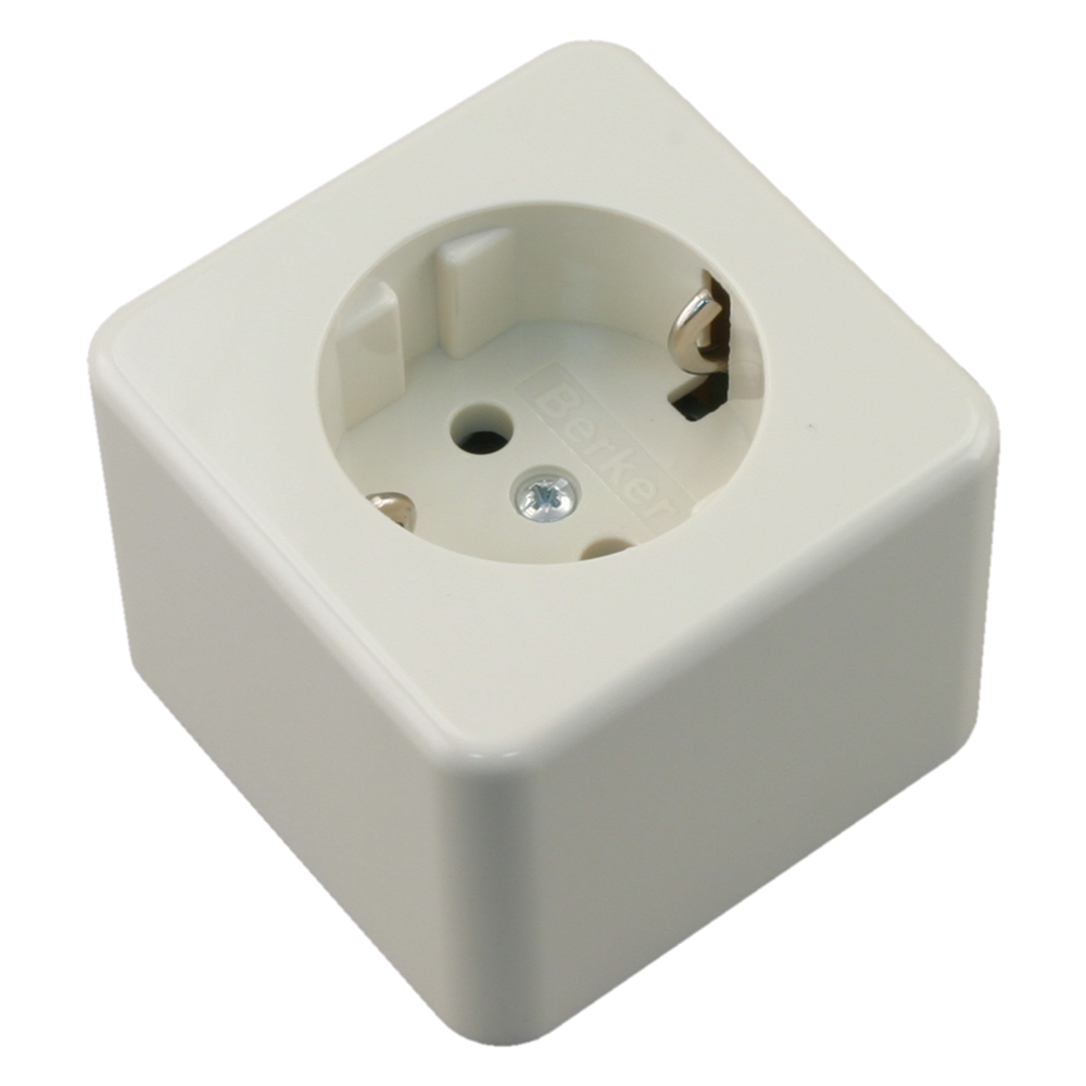 Berker B AP OPB Contactdoos | 1V | RA | PW - 66.026.42 afbeelding