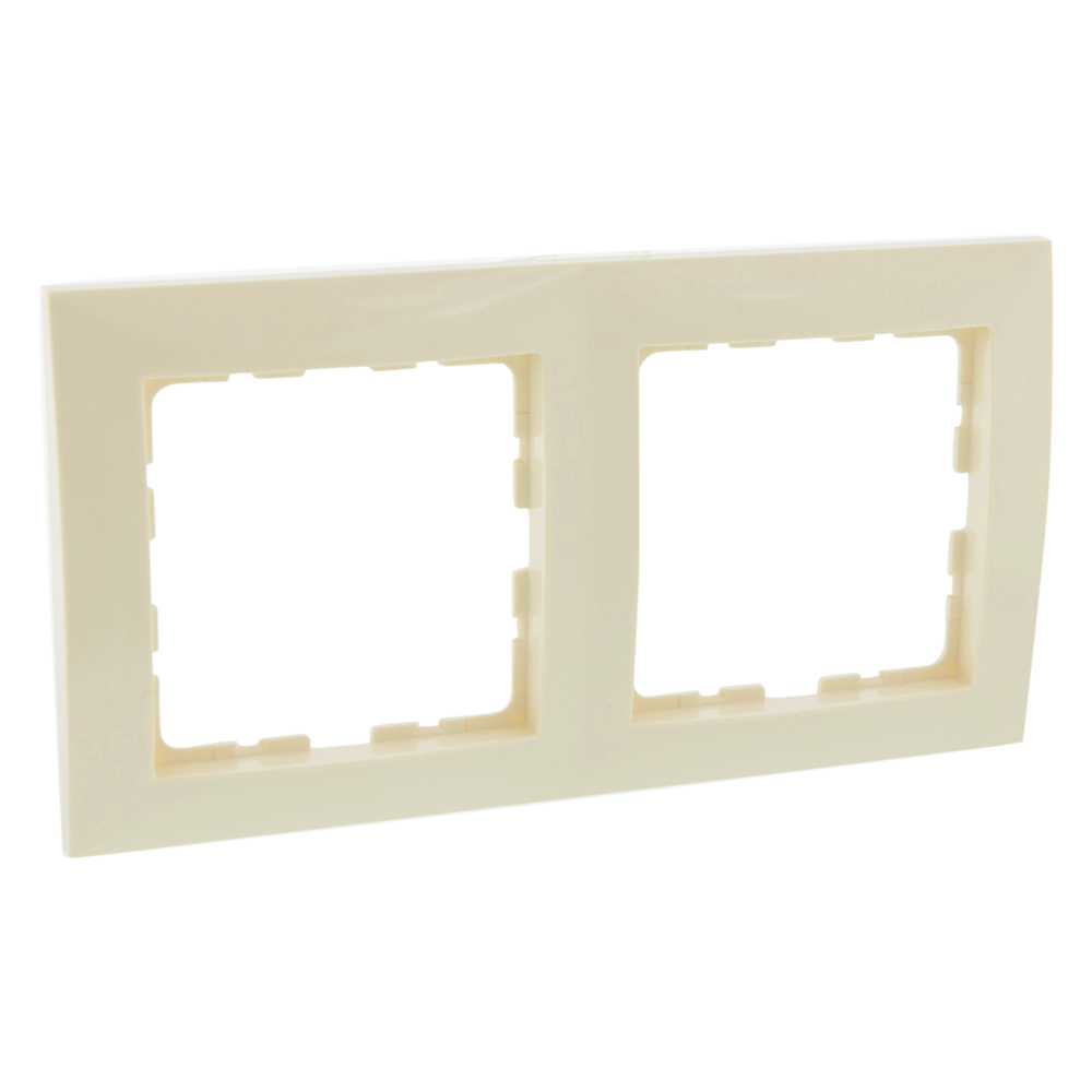 Berker B S1 Afdekraam | Inbouw | 2-voudig | Crème - 66.032.22 afbeelding
