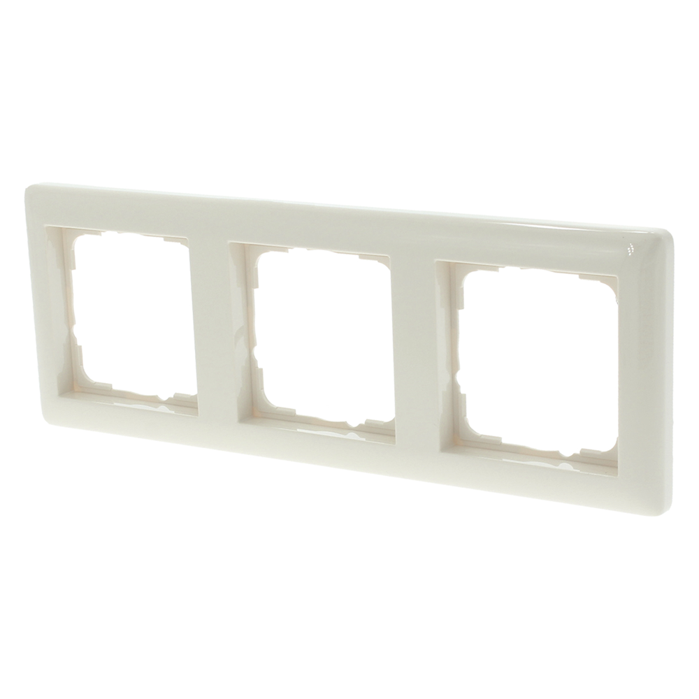 Gira Standard 55 Afdekraam | Inbouw | 3-voudig | Crème - 66.052.24 afbeelding