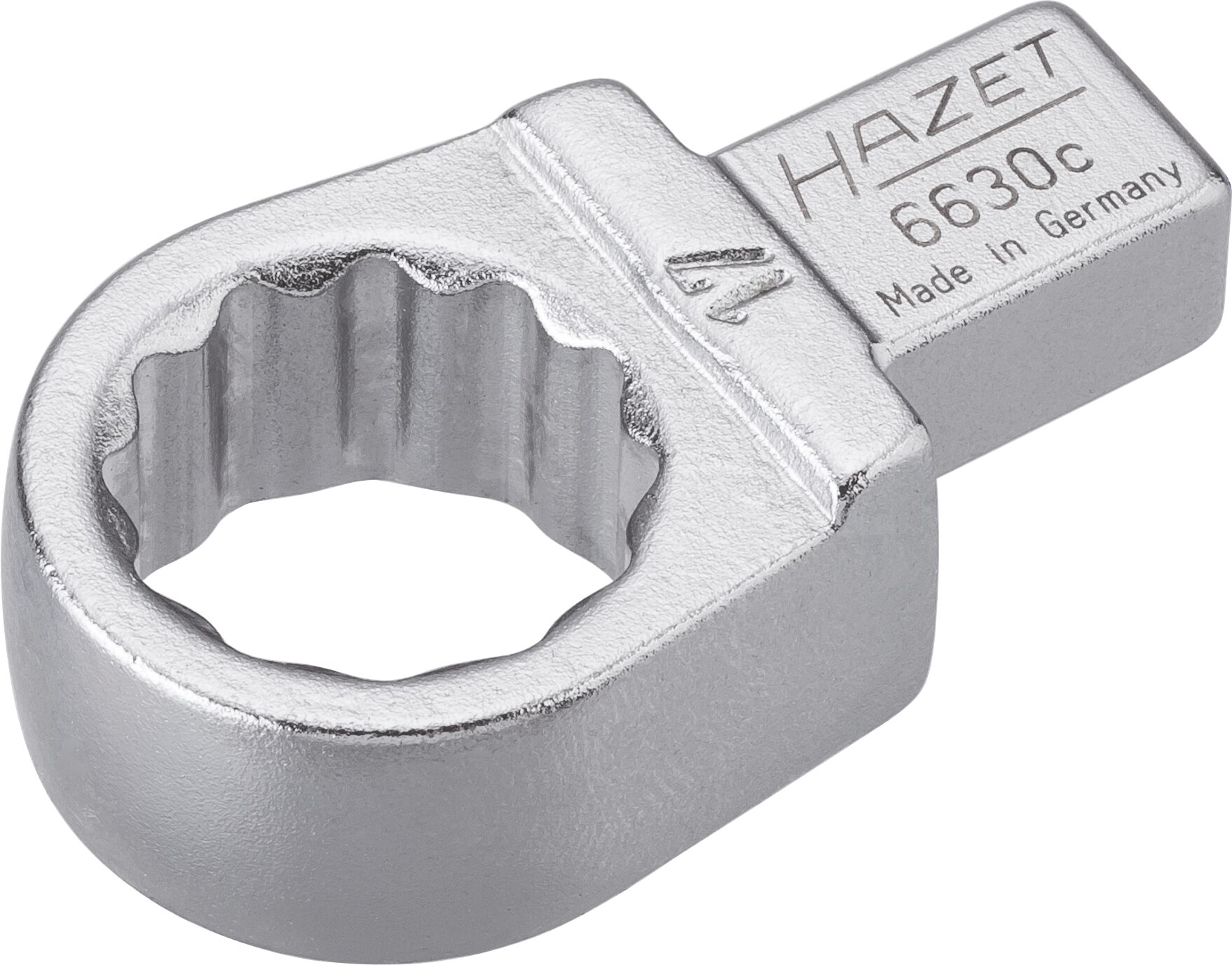 HAZET Insteekringsleutel 6630C-17 · 9 x 12 mm insteekvierkant massief · Buitentwaalfkant tractieprofiel · SW 17 mm