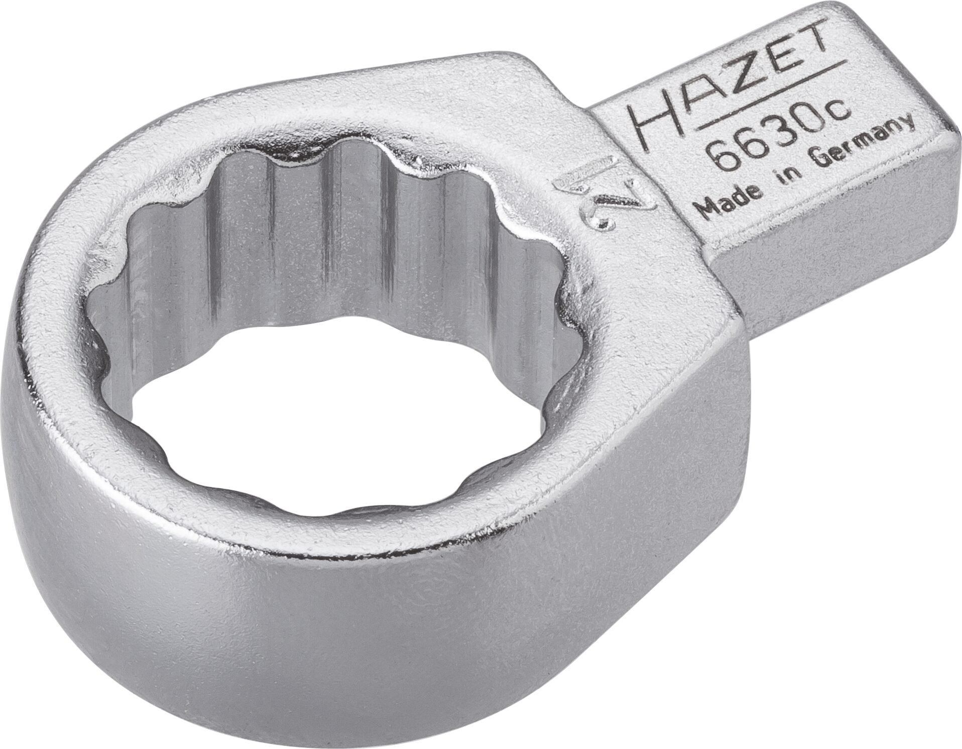 HAZET Insteekringsleutel 6630C-21 · 9 x 12 mm insteekvierkant massief · Buitentwaalfkant tractieprofiel · SW 21 mm