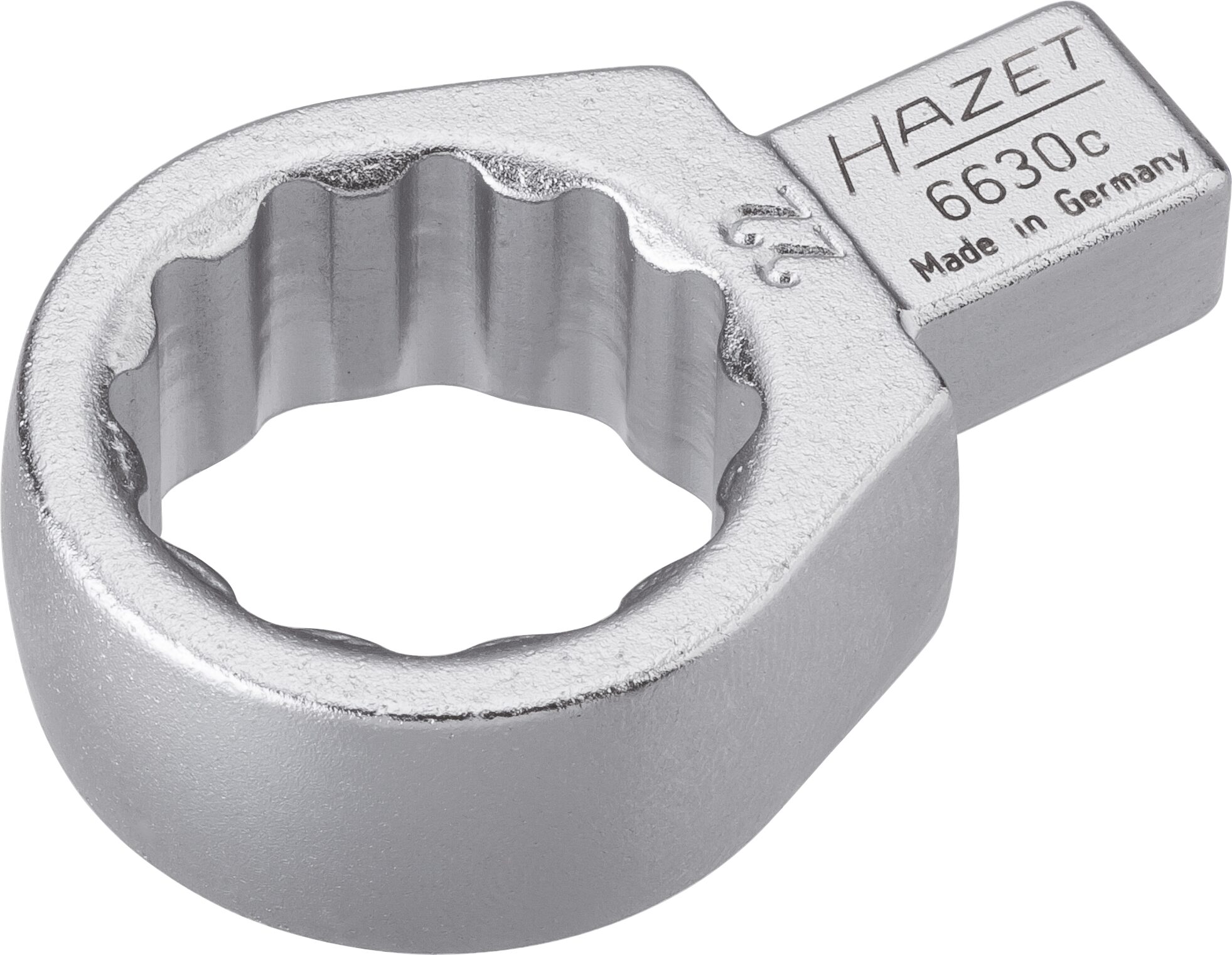 HAZET Insteekringsleutel 6630C-22 · 9 x 12 mm insteekvierkant massief · Buitentwaalfkant tractieprofiel · SW 22 mm