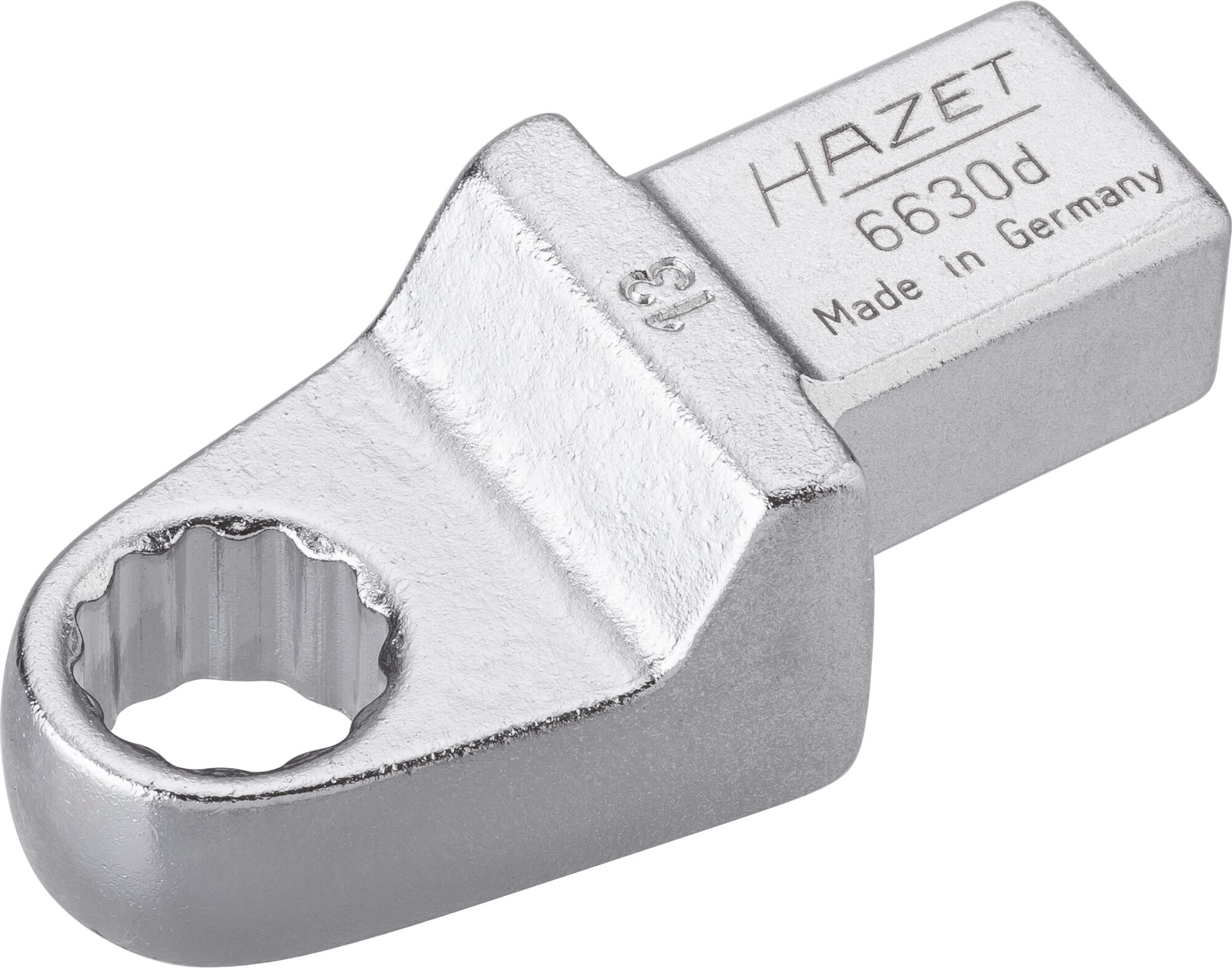 HAZET Insteekringsleutel 6630D-13 · 14 x 18 mm insteekvierkant massief · Buitentwaalfkant tractieprofiel · SW 13 mm