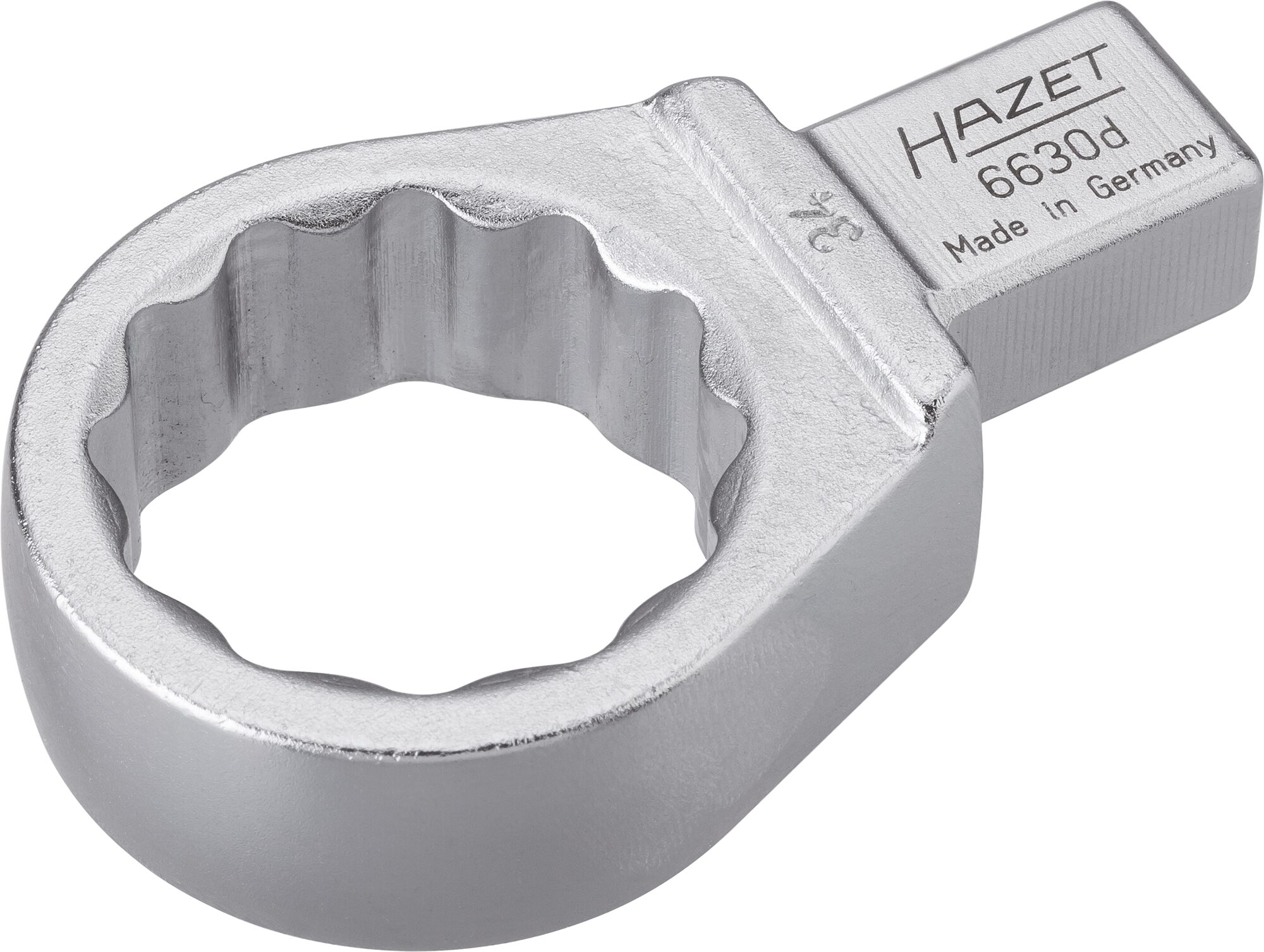 HAZET Insteekringsleutel 6630D-34 · 14 x 18 mm insteekvierkant massief · Buitentwaalfkant tractieprofiel · SW 34 mm