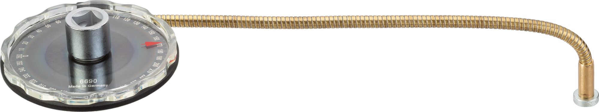 HAZET Mechanische draaihoekschijf 6690 · 1/2 inch (12,5 mm) vierkant hol · 1/2 inch (12,5 mm) vierkant massief