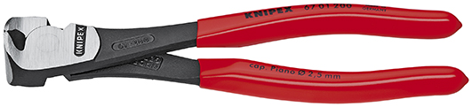 Knipex Kracht-voorsnijtang zwart geatramenteerd met kunststof bekleed 200 mm - 6701200