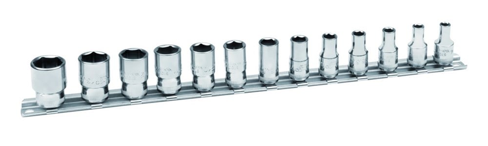 Bahco 1/4" dopsleutelset mm op rail | 6713MH