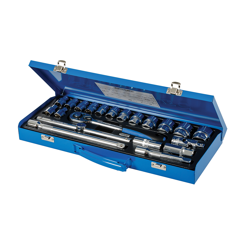 Silverline 21-delige 1/2 metrische dopsleutel set
