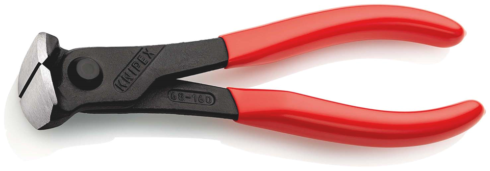 Knipex Voorsnijtang | 160 mm Lengte | Kunststof Bekleed | Zwart Geatramenteerd - 68 01 160 SB