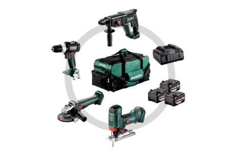 Metabo Combo set 4.3 | Accu-machines set | 18V | SB 18 LT BL | W 18 L 9-125 QUICK | KH 18 LTX 24 | STA 18 LTX 100 | in gereedschapstas 685214000