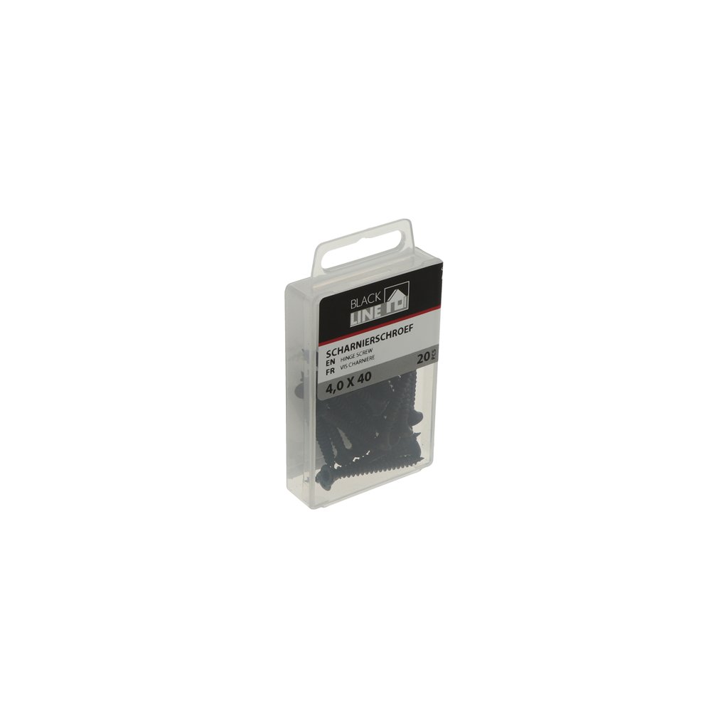 Blackline Scharnierschroef Hcp Zwart Pk-8Mm Torx TX20 +Snijpunt 4.5X40 | 20 stuks 6901.30.14540