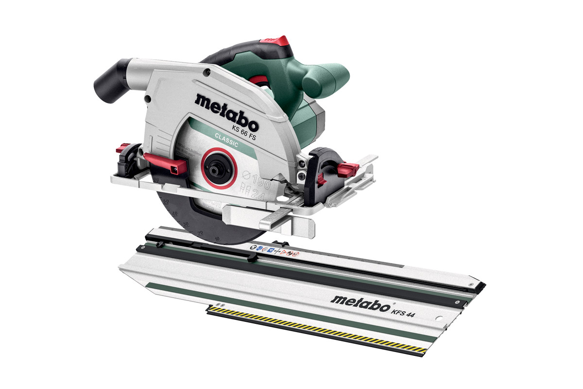 KS 66 FS Cirkelzaag Set | 1500 Watt | Mobiele afkort- en cirkelzaag | Met geleiderail KFS 44 - 691196000