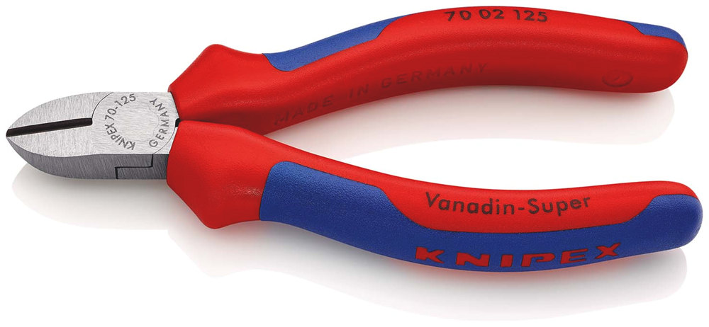Knipex Zijsnijtang | 125 mm Lengte | Meer-Componentengrepen | Zwart Geatramenteerd - 70 02 125 SB
