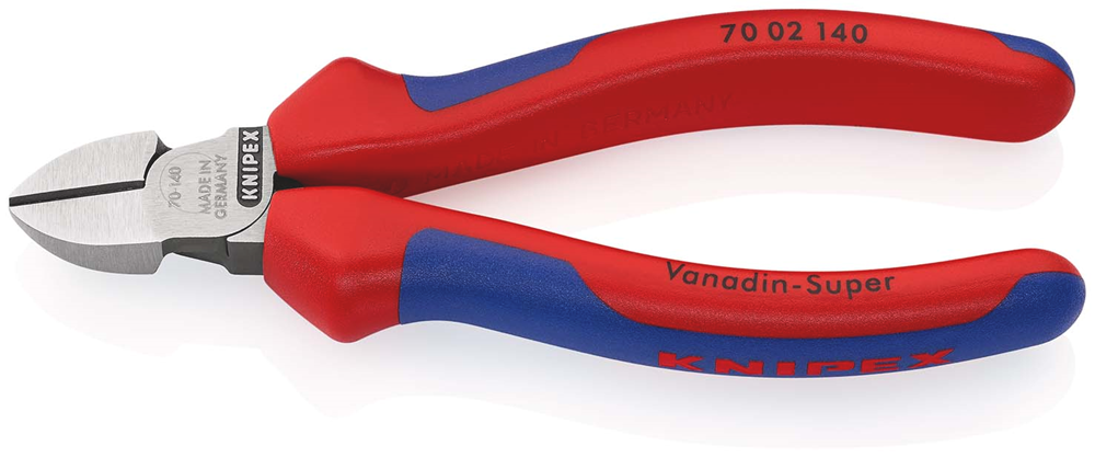 Knipex Zijsnijtang | 140 mm Lengte | Meer-Componentengrepen | Zwart Geatramenteerd - 70 02 140 SB