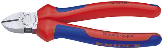 Knipex Zijsnijtang zwart geatramenteerd met meer-componentengrepen 125 mm - 7002125
