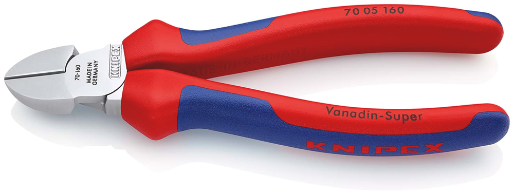 Knipex Zijsnijtang | 160 mm Lengte | Meer-Componentengrepen | Verchroomd - 70 05 160 SB