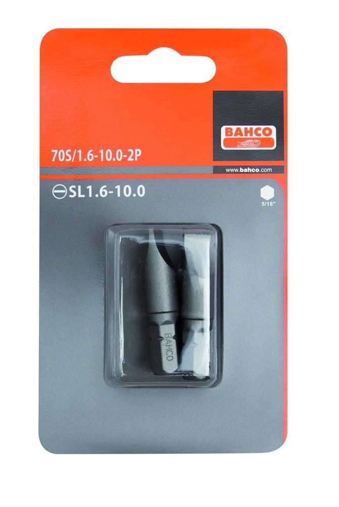 Bahco 2xbits 1,6x10x41 mm 5/16" | 70S/1.6-10.0-2P