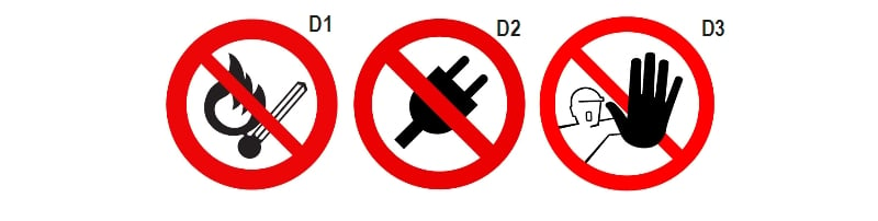 Beta 7109D 1-Waarschuwing Tekens D1 - 071090051