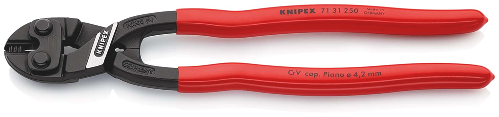 Knipex CoBolt® XL compacte boutensnijtang | Kunststof bekleed | Zwart geatramenteerd | Lengte 250 mm - 71 31 250 SB