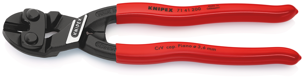 KNIPEX CoBolt® 71 41 200 SB | Compacte boutensnijtang | met kunststof bekleed zwart geatramenteerd 200 m- 71 41 200 SB