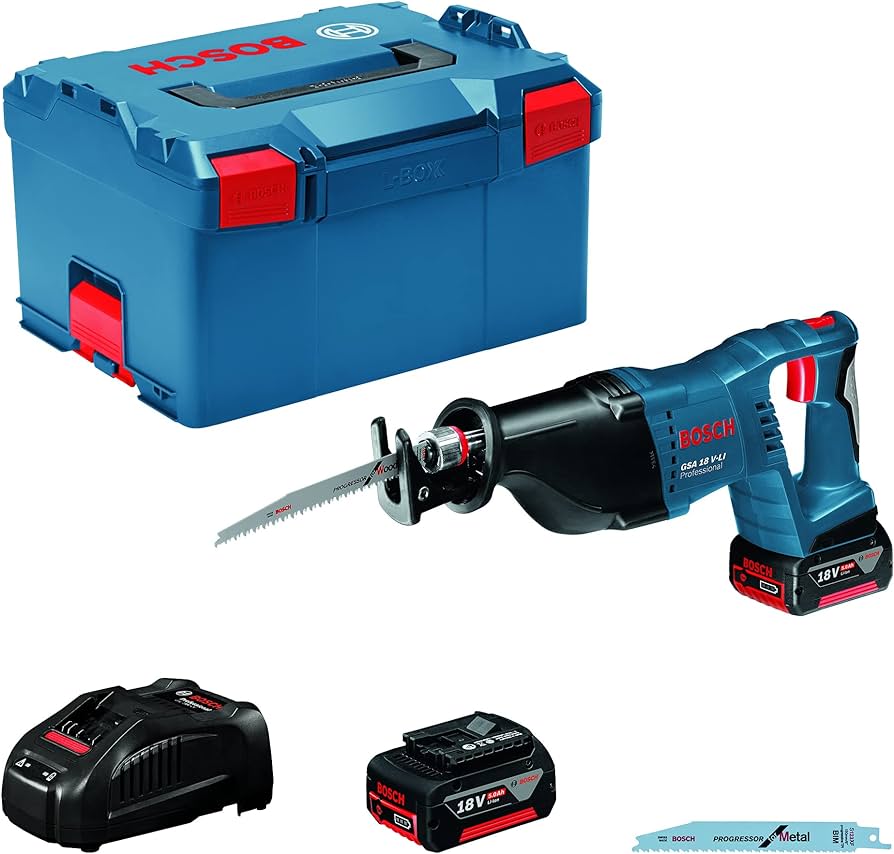 Bosch Blauw GSA 18 V-Li accu reciprozaag | 5.0Ah Li-Ion | in L-BOXX - 060164J00B