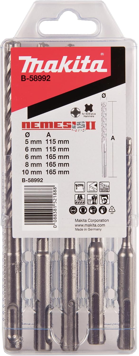 Makita Accessoires Nemesis SDS-Plus Boorset 5-Delig - B-58992
