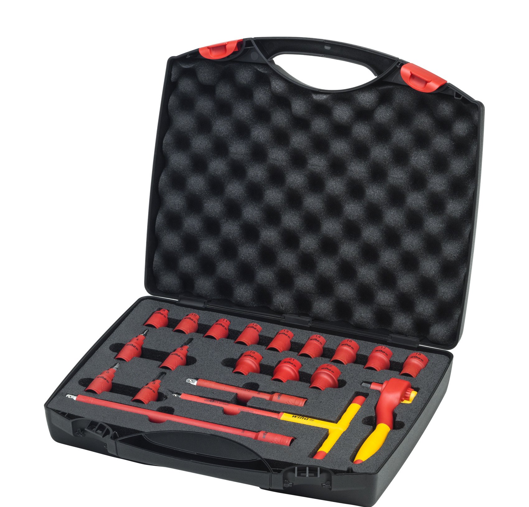 Wiha 43023 | Ratelsleutelset | Geisoleerd | 3/8" | 21-delig - 43023
