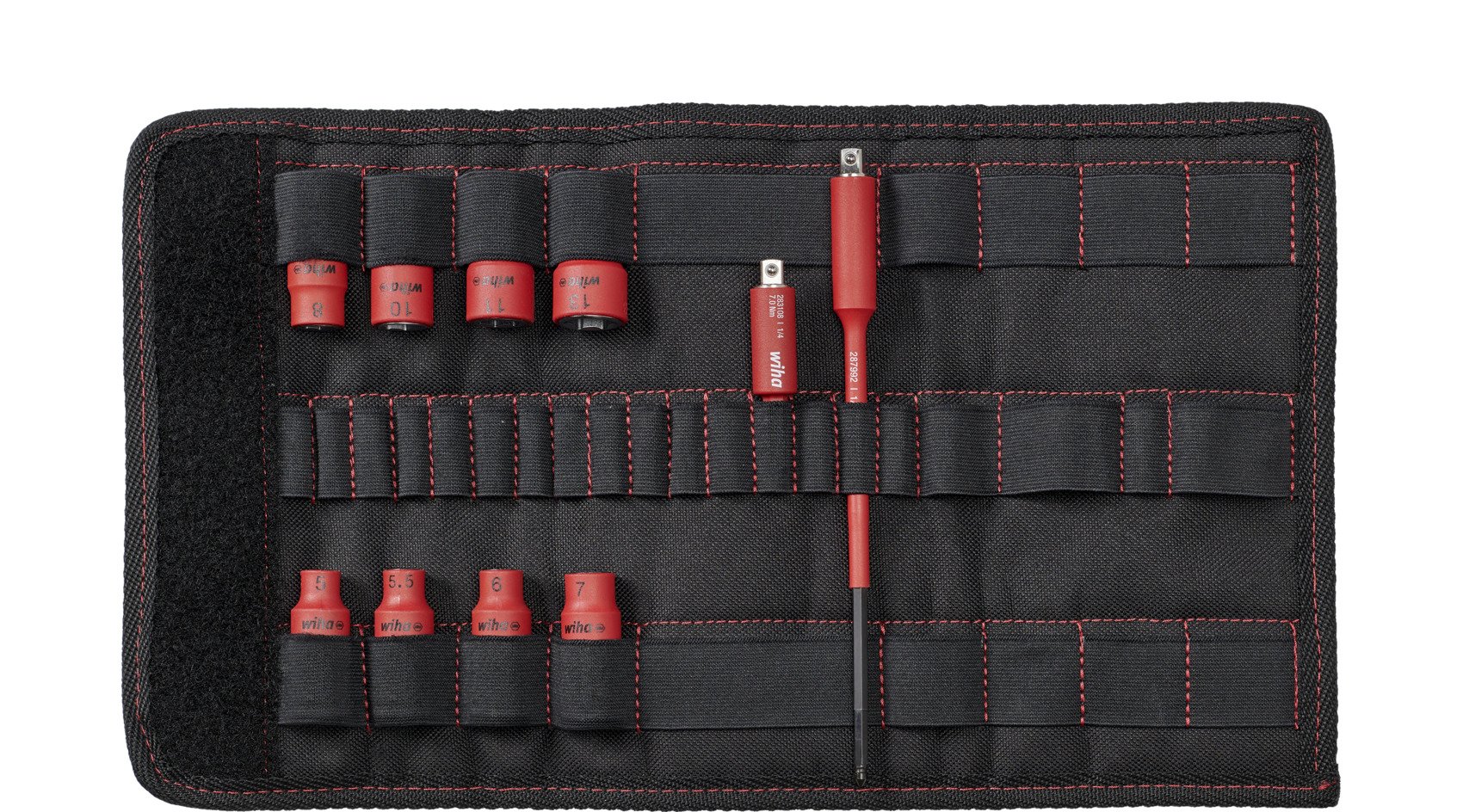 Wiha 40674 | Doppenset | 1/4" | Geïsoleerd | TorqueVario®-S electric | 11-delig - 43466