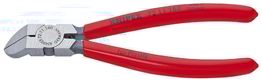 Knipex Zijsnijtang voor kunststof | 45 gr. | 160 mm | 7211160 - 7211160