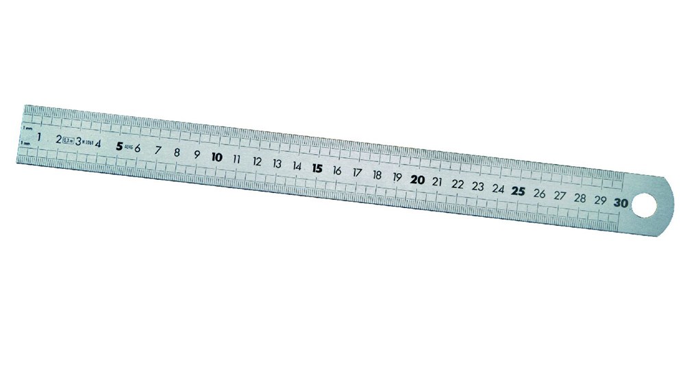 Melkmeisje Maatlat rvs 500x30x1,0 mm/mm, enkelz. - MM722150 - MM722150