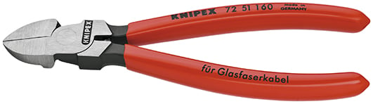 Knipex Zijsnijtang voor lichtgeleiders (glasvezelkabels) Uitvoering Voor glasvezelkabels Snijwaarden